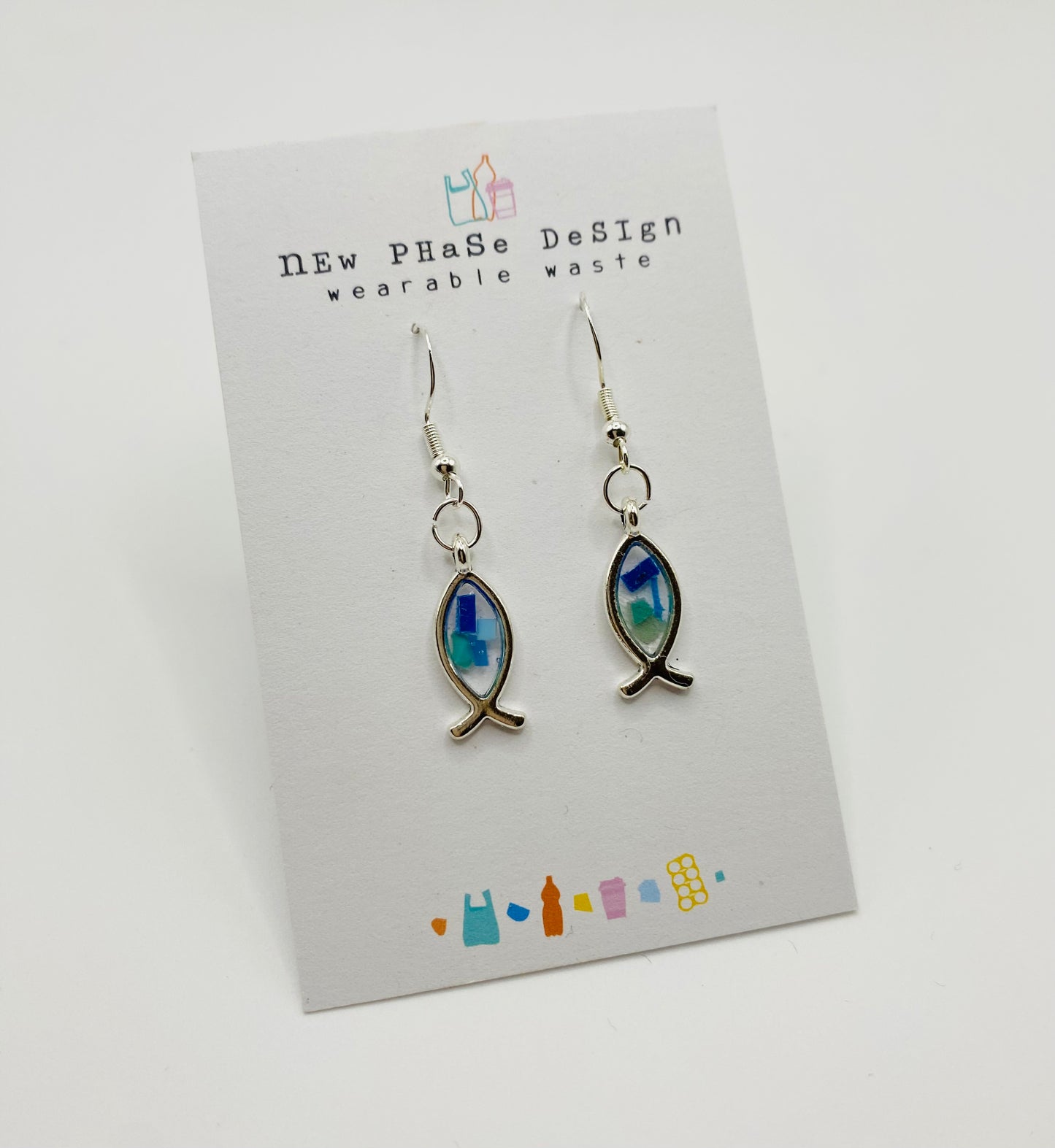 Beach clean - Fish Charm Earrings
