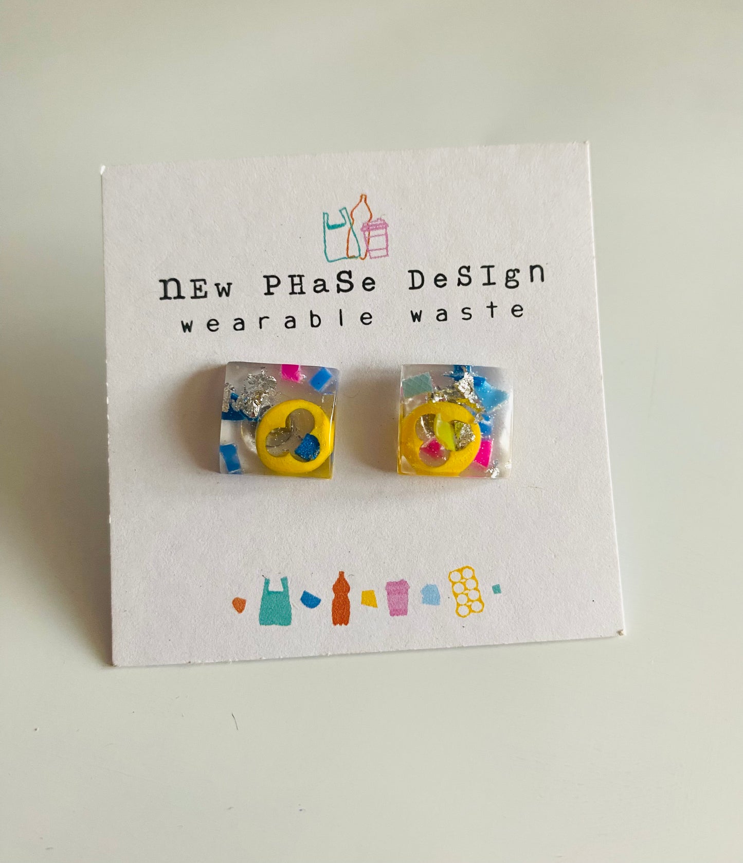 Beach clean studs - square