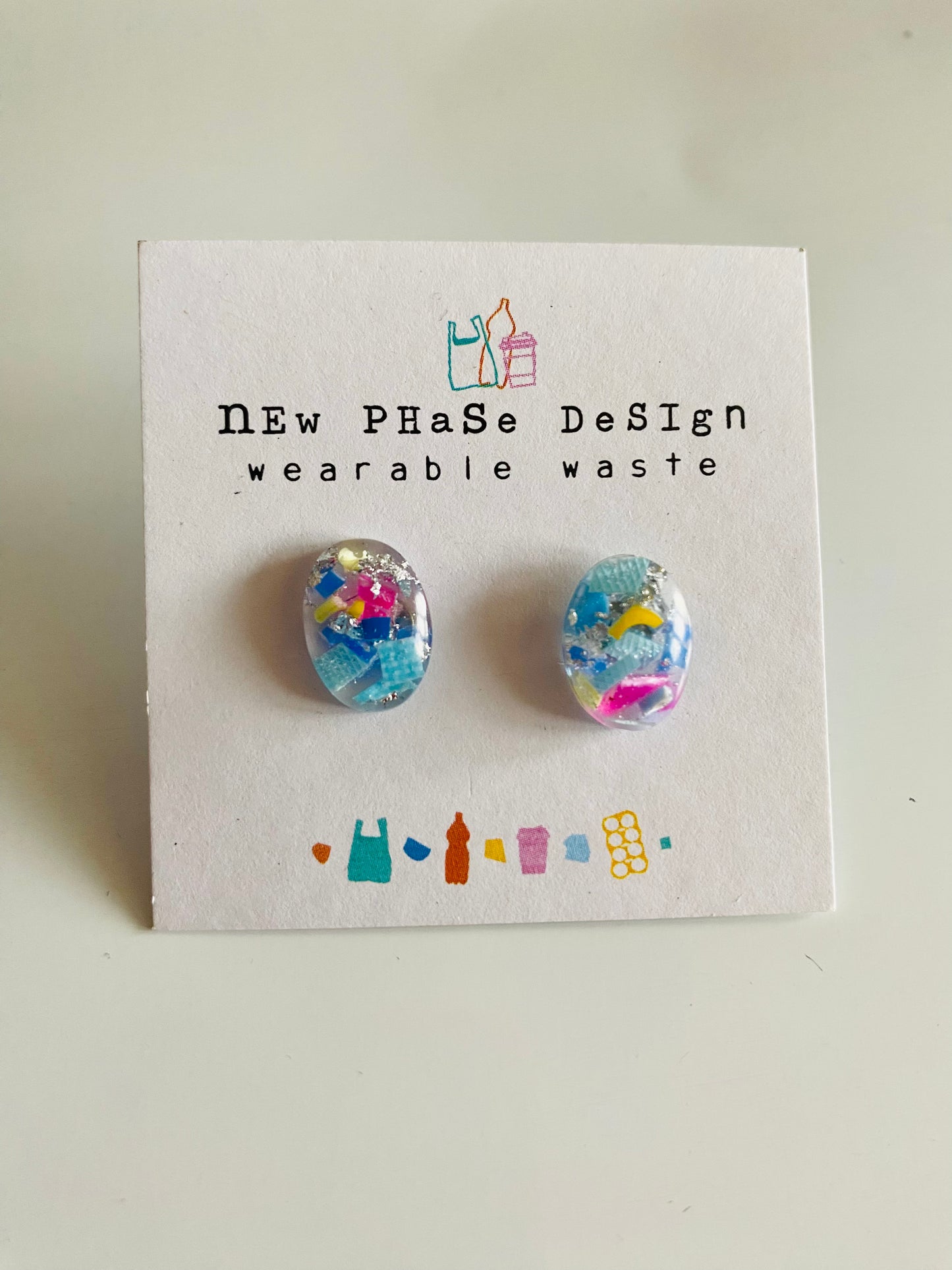 Beach clean studs - oval