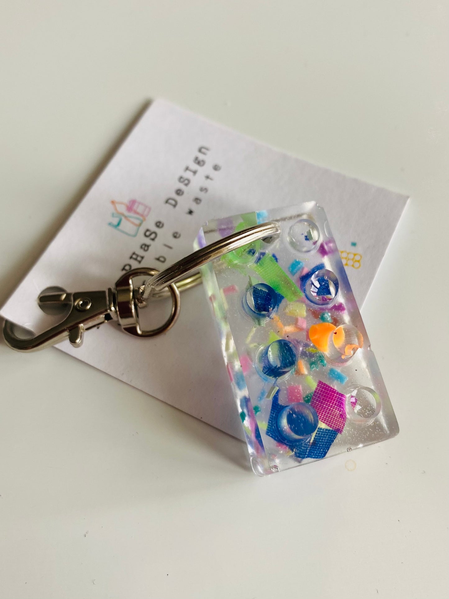 Beach clean - building block key ring