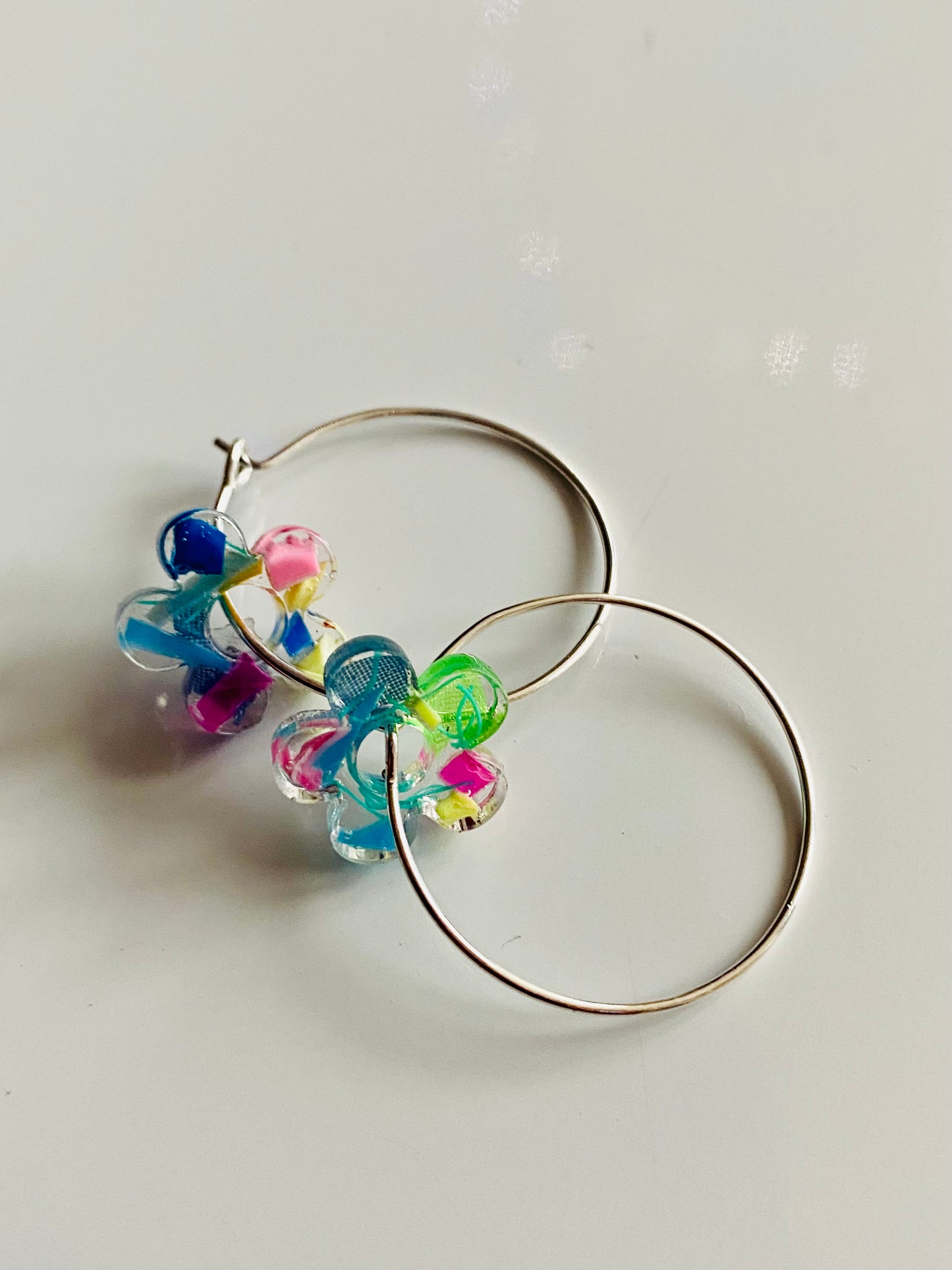 Beach clean - flower hoops