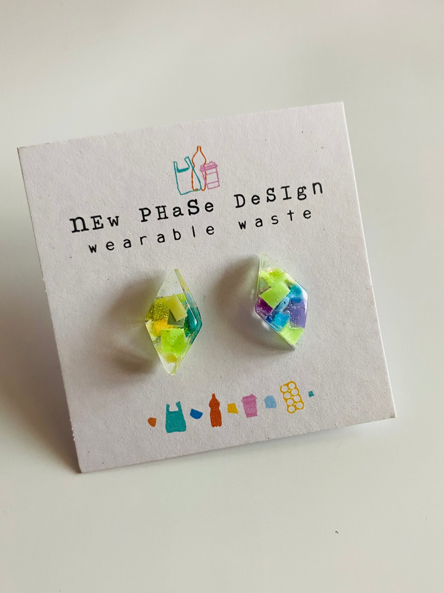 Beach clean studs - diamond