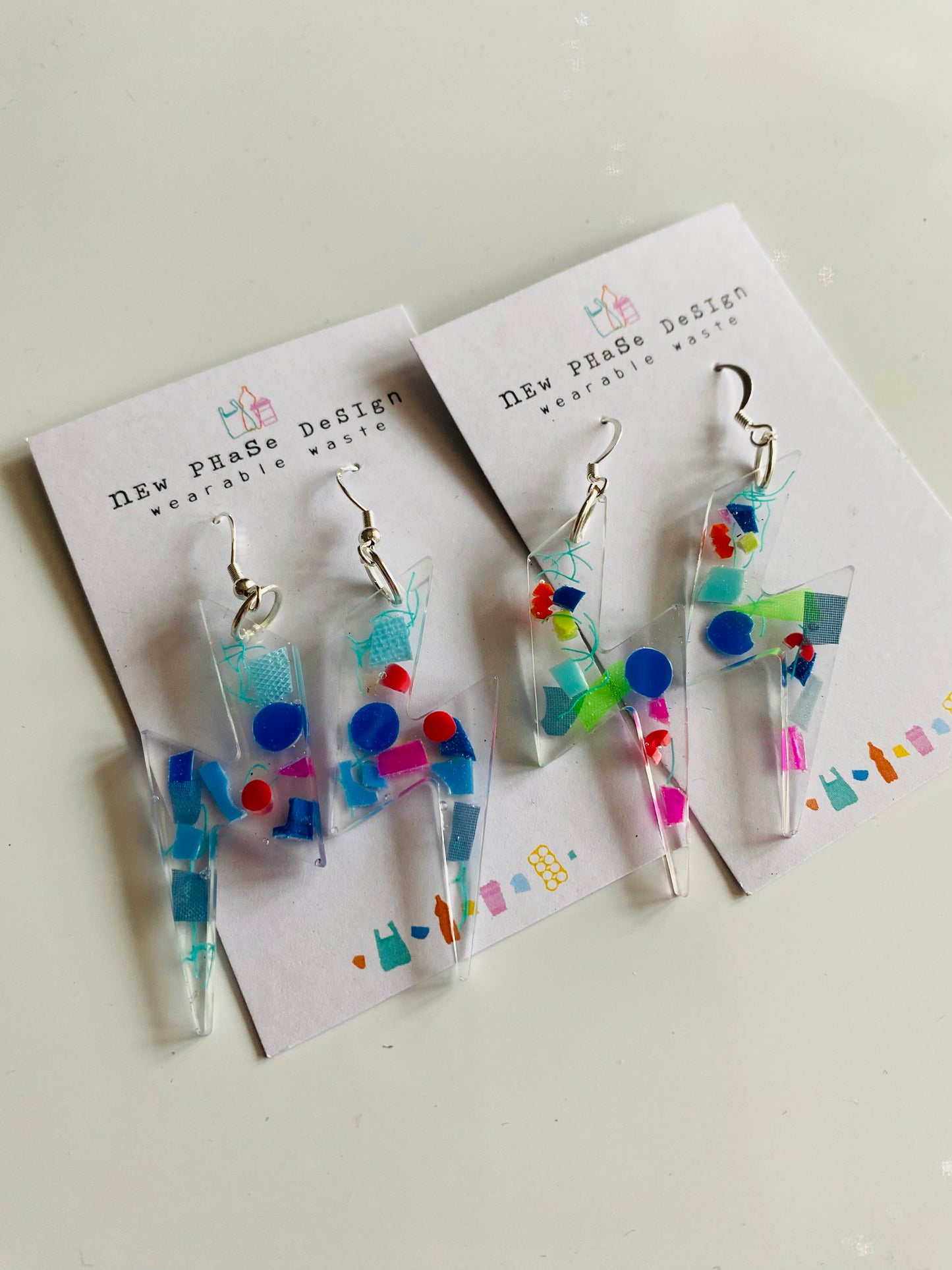 Beach clean - bolt earrings