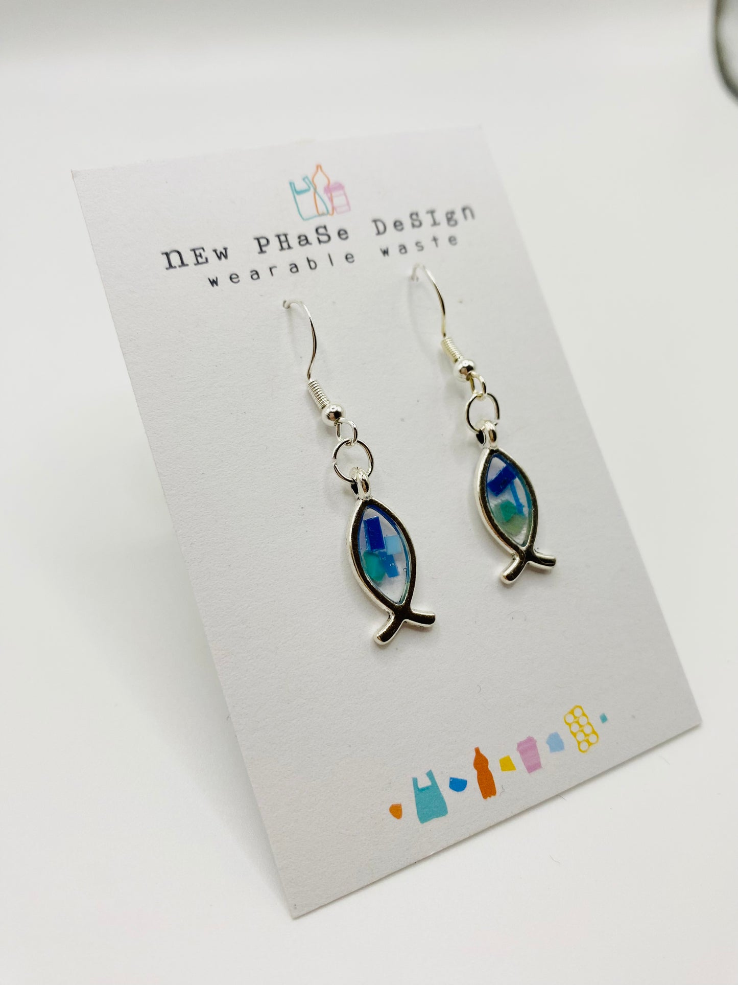 Beach clean - Fish Charm Earrings