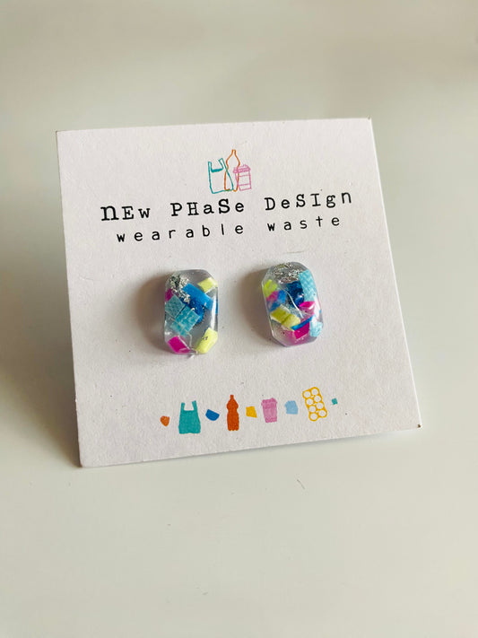 Beach clean studs - hexagon