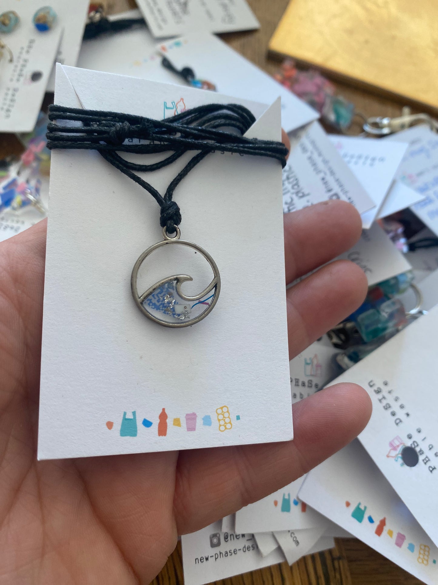 Beach clean - wave necklace