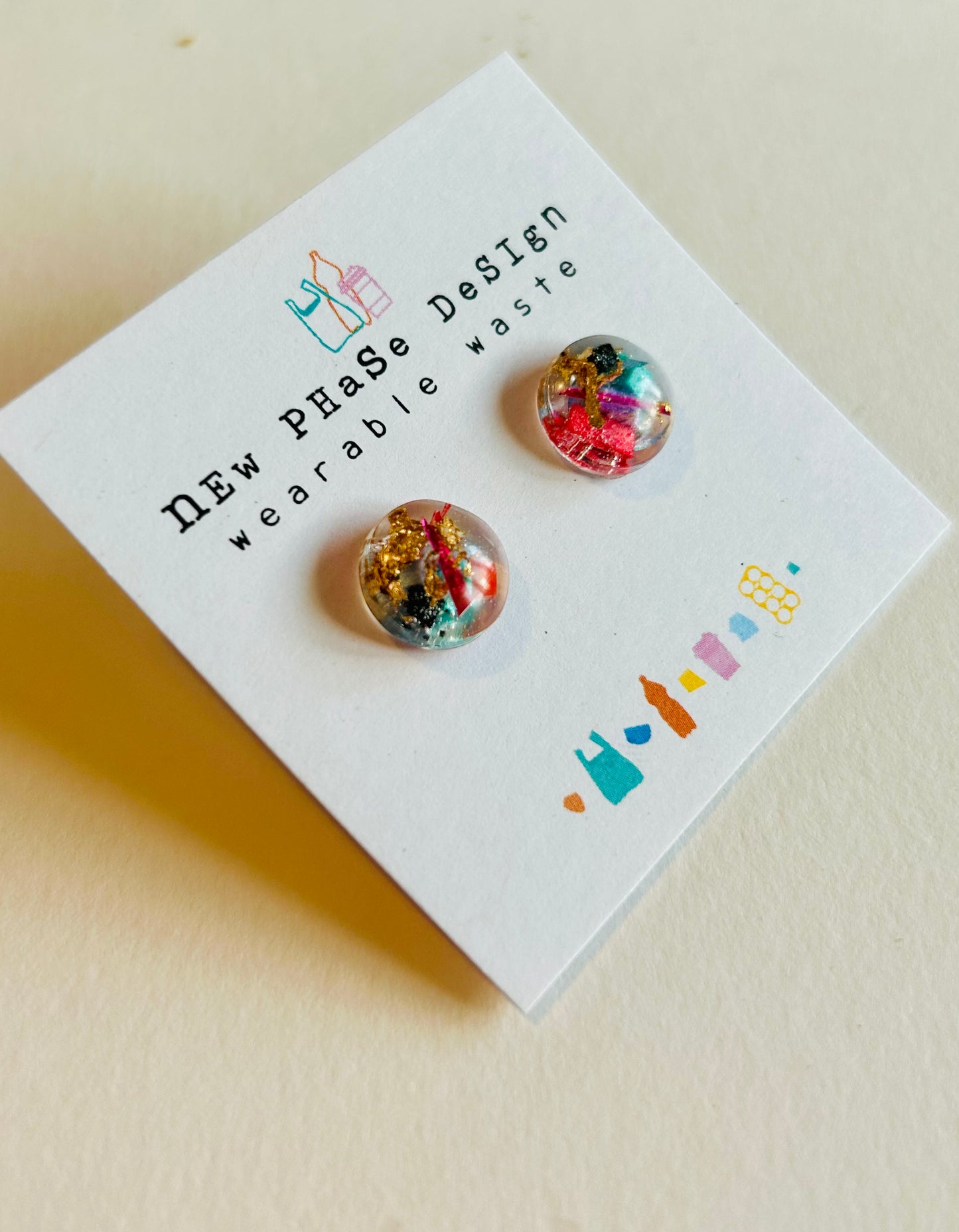 Beach clean studs - round